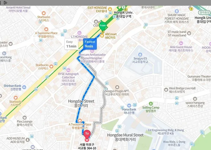 Hongdae Red Road 4 Beds, Near Mangwon & Sangsu 首爾